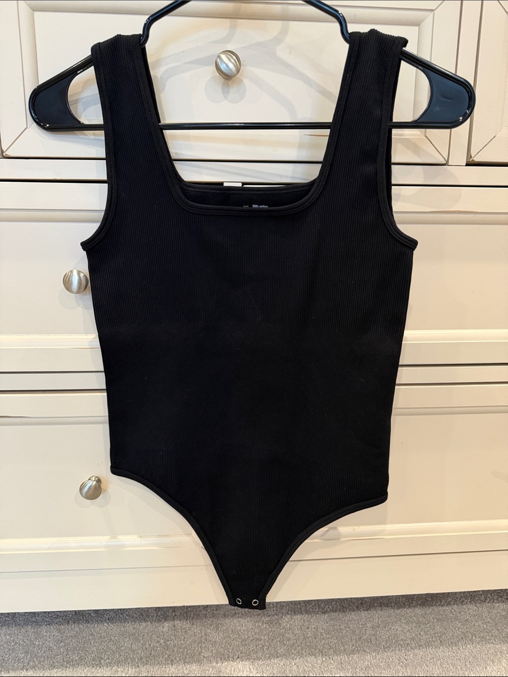 Amazon Black Ribbed Tank Bodysuit One-Piece never worn